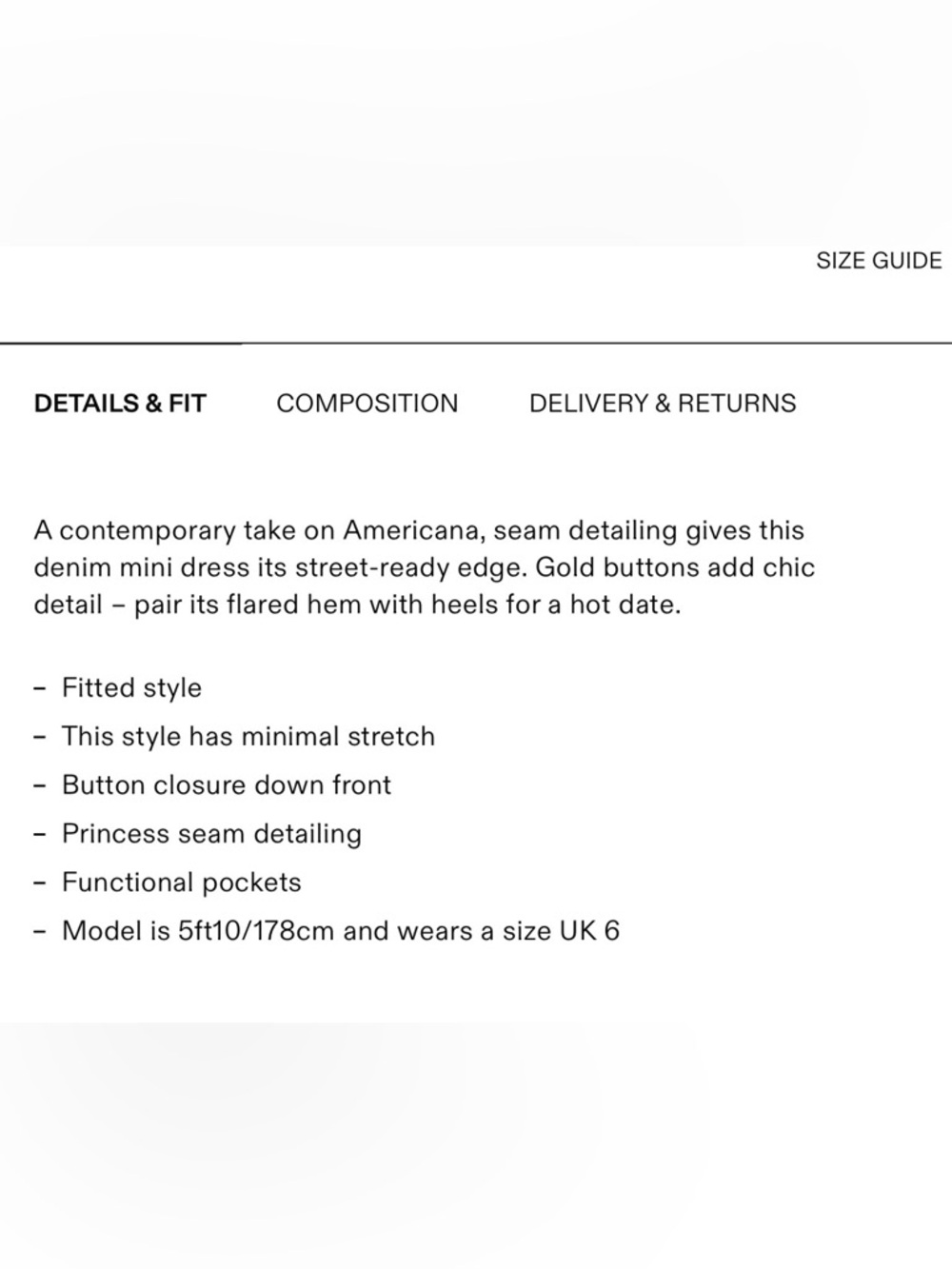 Self-Portrait Denim Button-Front Mini Dress - Picture 8 of 8
